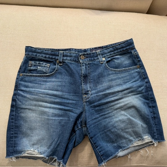 AG Adriano Goldschmied Women's Blue Denim Shorts size 30 - Picture 1 of 9